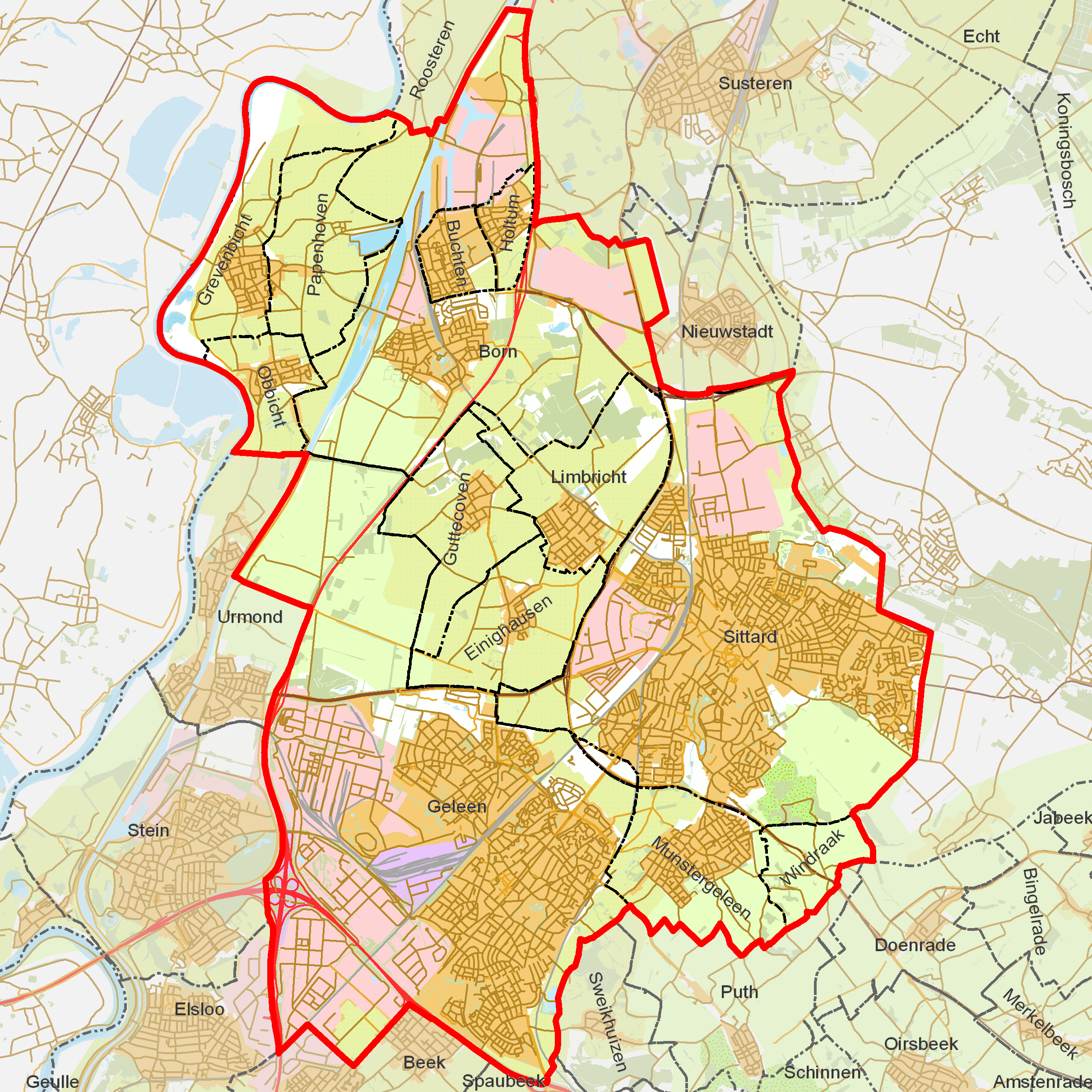 Groeniek werkgebied Sittard